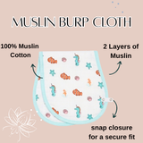Muslin Burp Cloth - Sea World