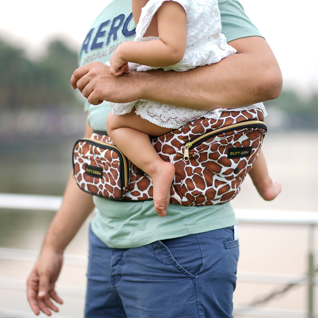 Baby Carrier with Hip Seat and InBuilt Mini Diaper Bag