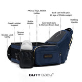 Baby Carrier with Hip Seat and InBuilt Mini Diaper Bag