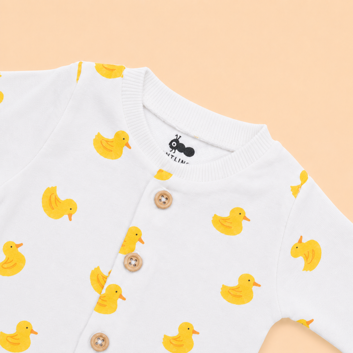 Fleece Cotton Baby Boy & Girls Sweater | Cardigan - Duckling