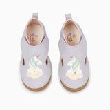 Unicorn Double Strap Kids Velcro Sandals - Lavender Purple