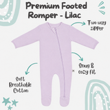 Premium Footed Romper - Lilac