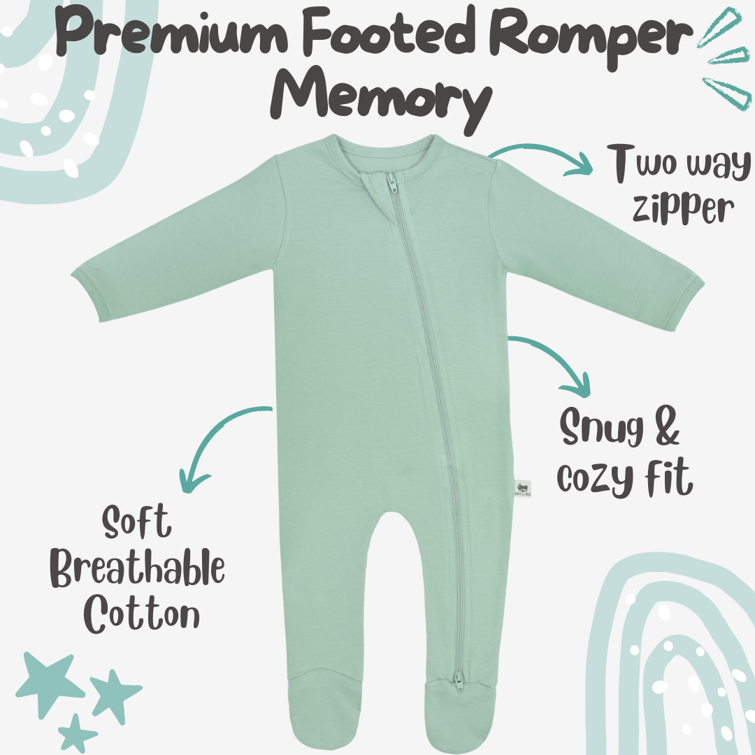Premium Footed Rompers - Memory