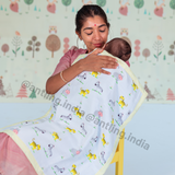 4 Layers Muslin Holding Towel - Baby Animals