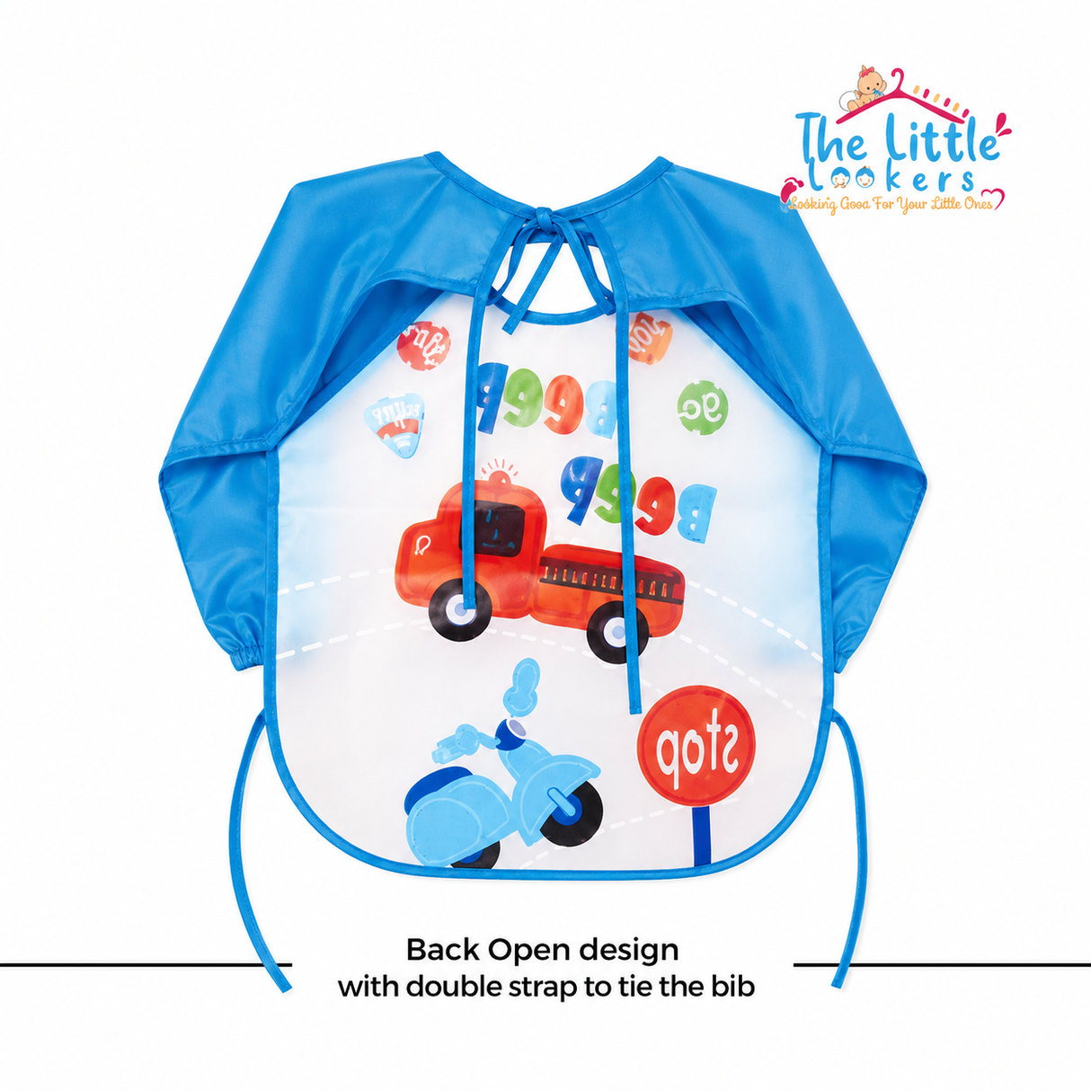 Sleeved Washable Waterproof Bib/Apron with Pocket & Tying Robe