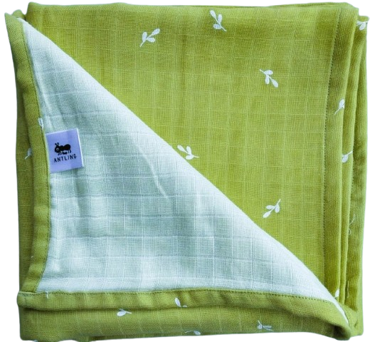 2 Layers Muslin Towel for Moms - Chartreuse Green