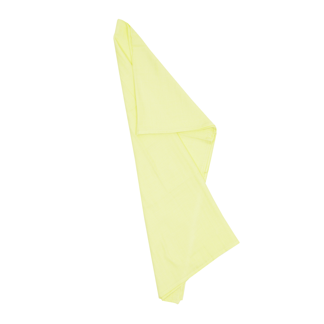 Muslin Baby Bath Towel - Pastel Yellow