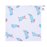 Muslin Bib cum Wash Cloth  (2 layers) - Pack of 4 prints