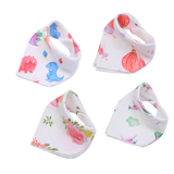 Premium Muslin Bib cum Wash Cloth  (2 layers) - Pack of 4 prints