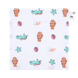 Muslin Bib cum Wash Cloth  (2 layers) - Pack of 4 prints