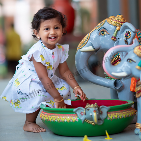 Muslin Frock - Baby Animals