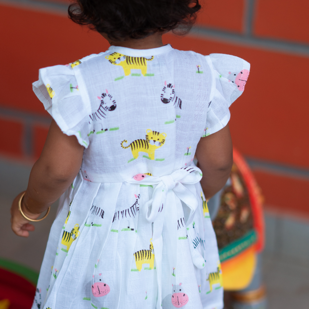 Muslin Frock - Baby Animals