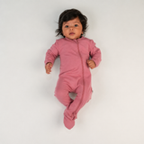 Premium Footed Rompers - Rosewood