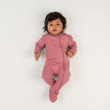 Premium Footed Rompers - Rosewood