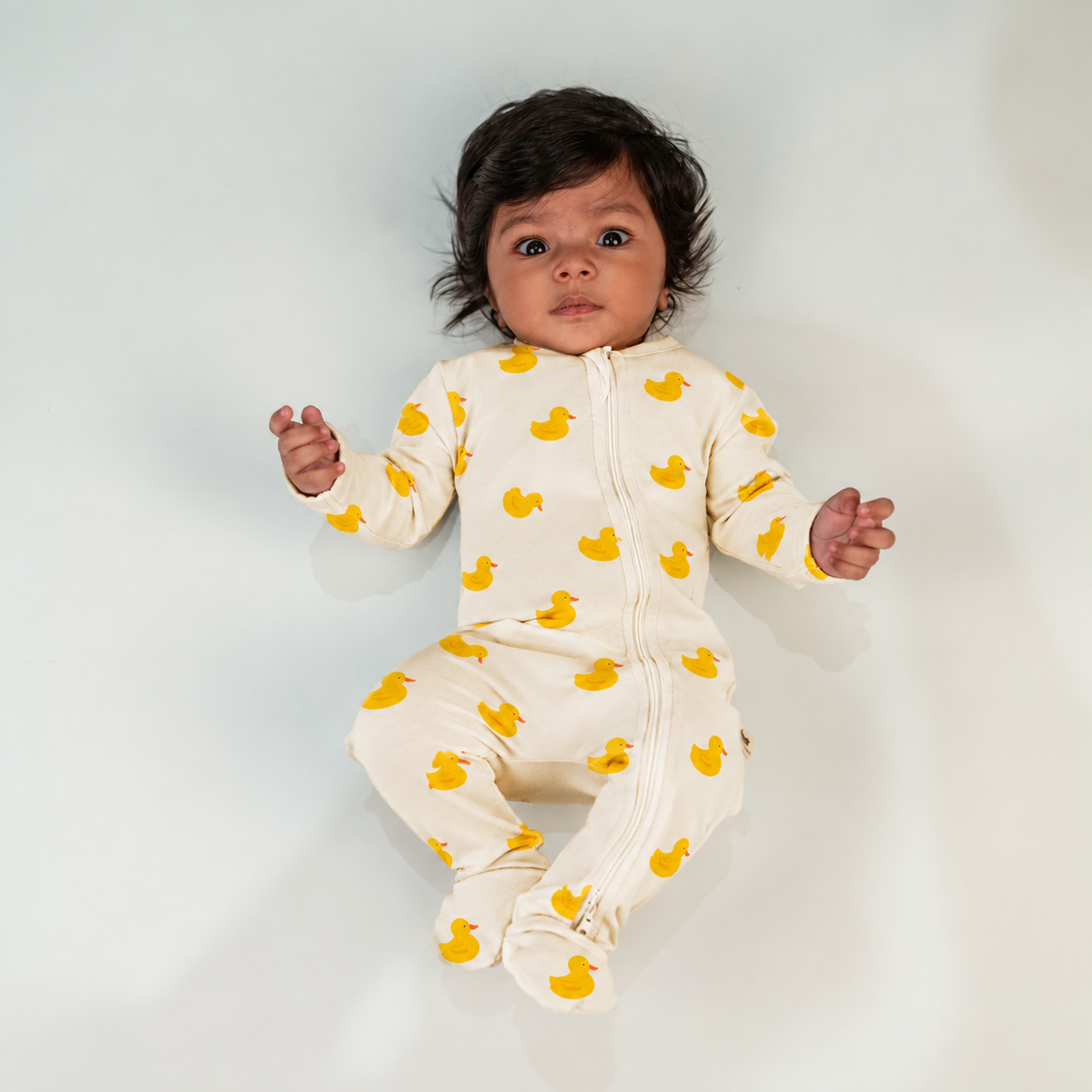 Premium Footed Rompers - Duckling