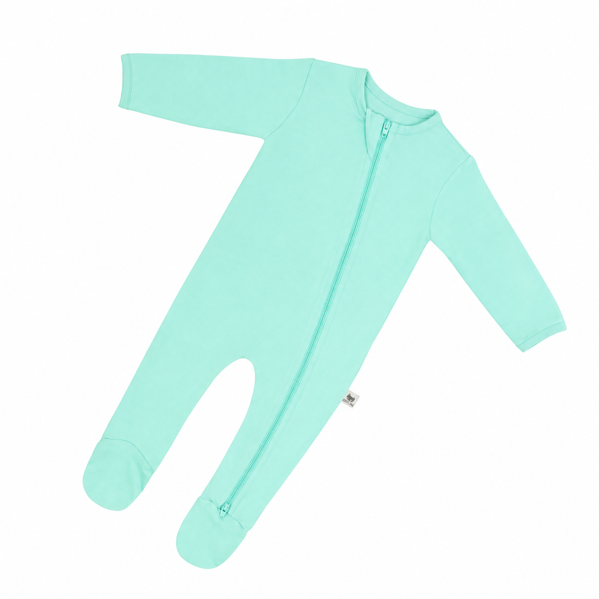 Premium Footed Rompers - Cyan
