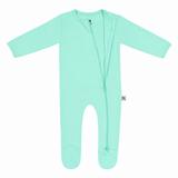 Premium Footed Rompers - Cyan