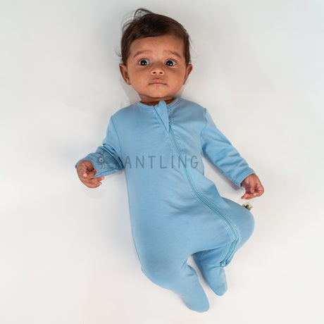 Premium Footed Rompers - Ice