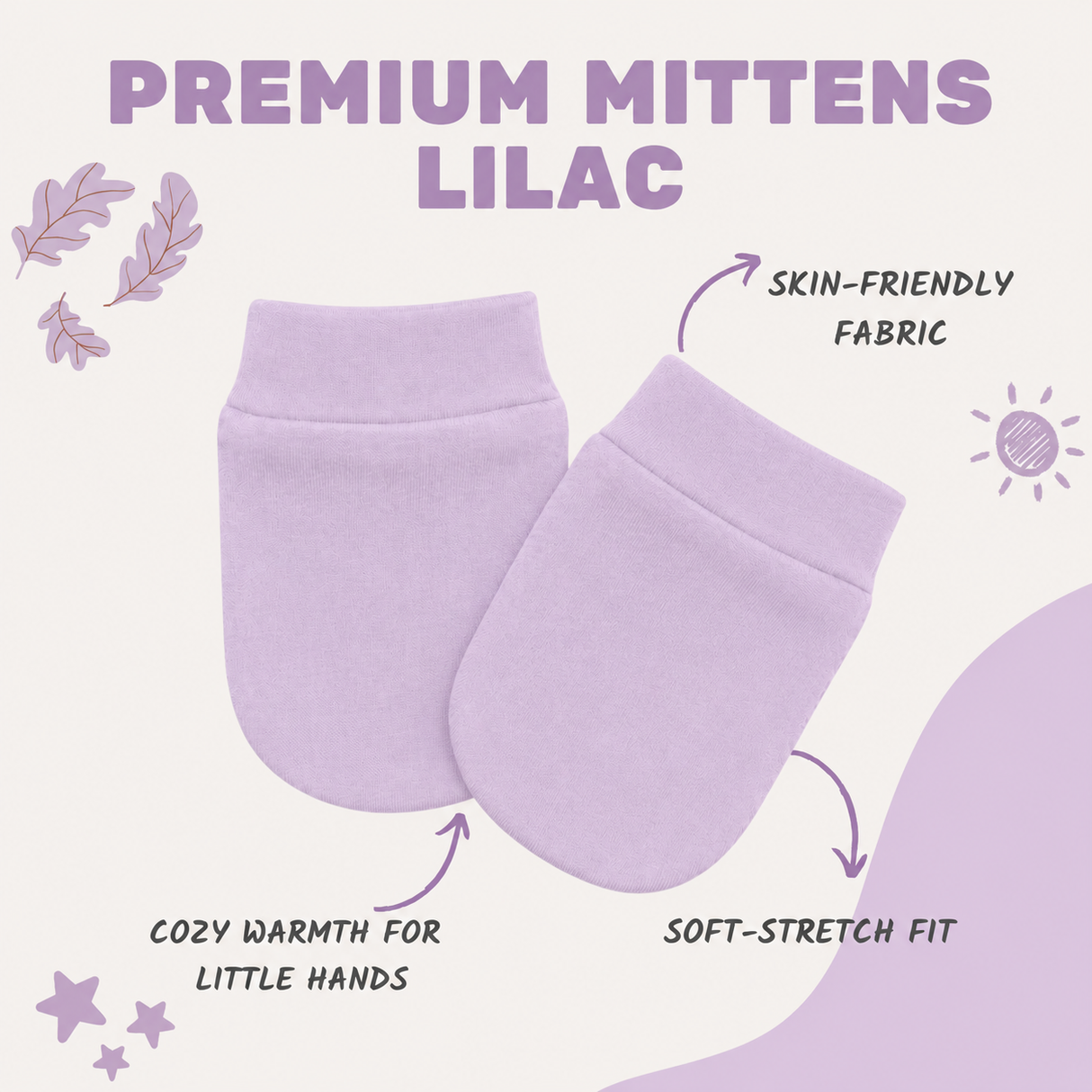 Premium Mittens - Lilac