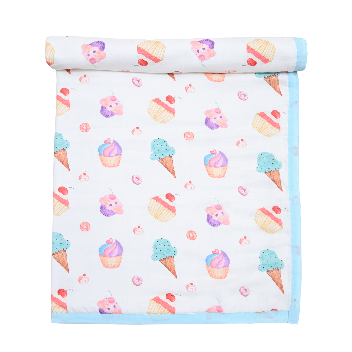 Premium Muslin Toddler Blanket (4 layers) - Yummy Dessert