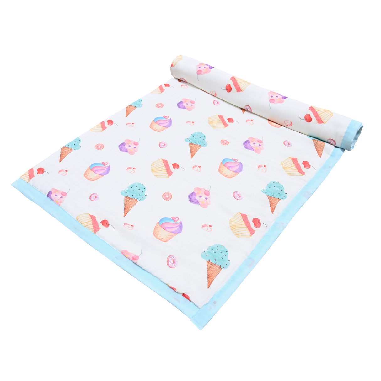 Premium Muslin Toddler Blanket (4 layers) - Yummy Dessert