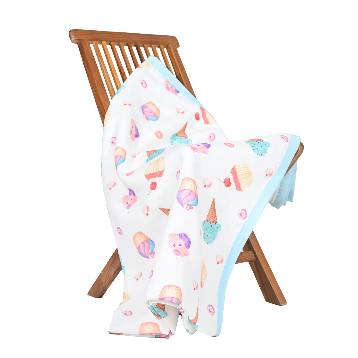 Premium Muslin Toddler Blanket (4 layers) - Yummy Dessert