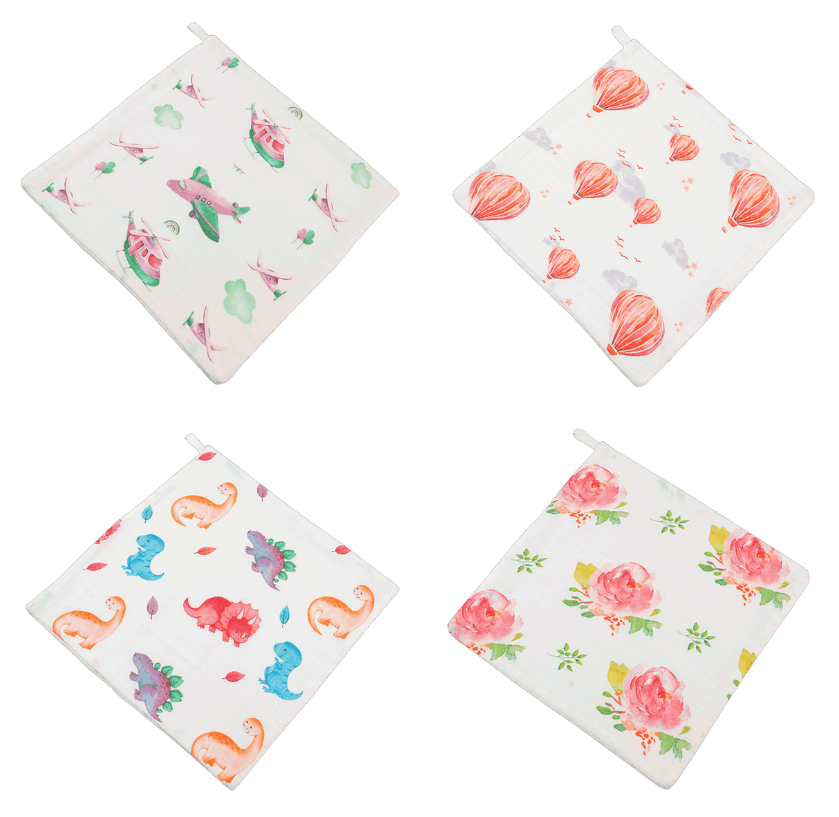 Premium Muslin Wipes (3 layers) - Pack of 4 prints