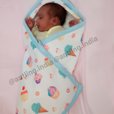 Premium 8 Layers Muslin Receiving Blanket - Yummy Dessert