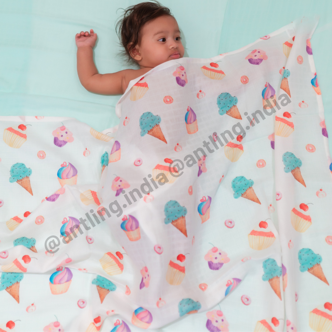 Premium Muslin Swaddle - Yummy Dessert