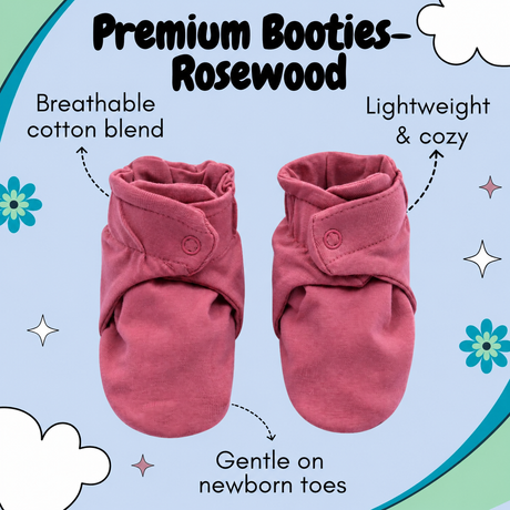 Premium Booties - Rosewood
