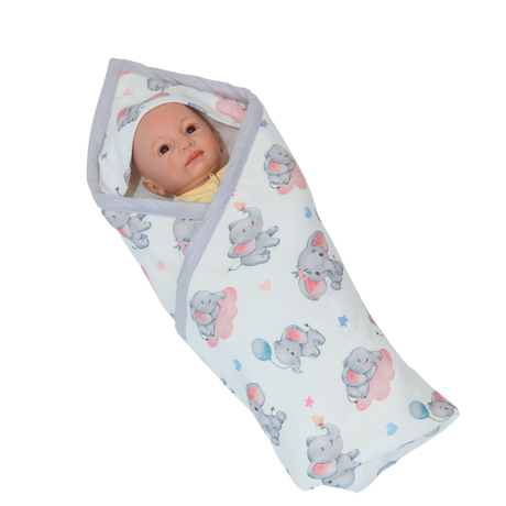 Premium 8 Layers Muslin Receiving Blanket - Elephant Dreams