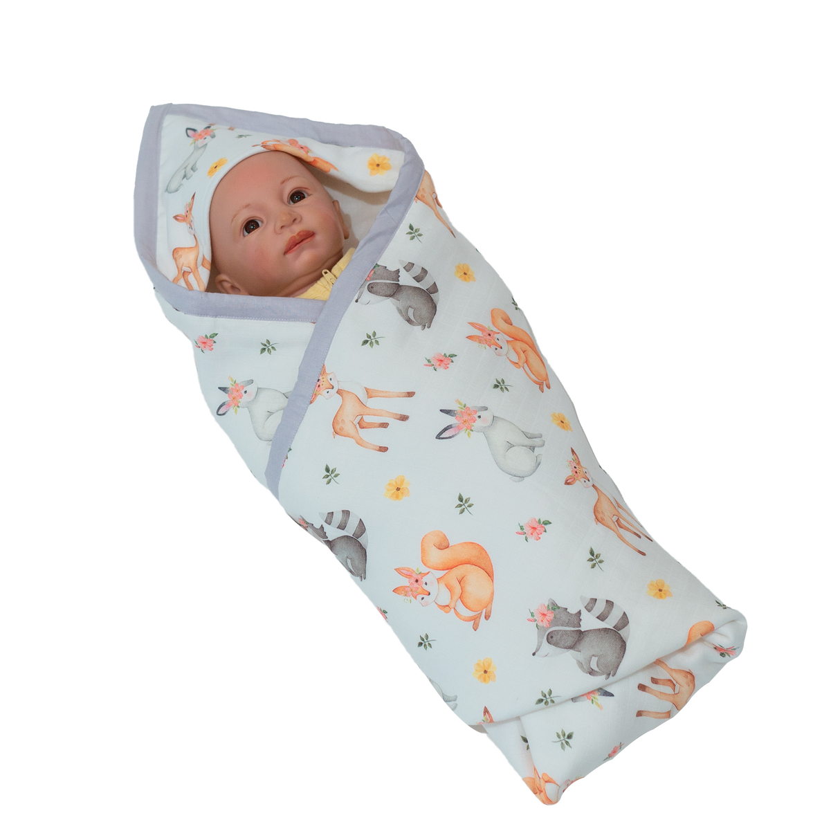 Premium 8 Layers Muslin Receiving Blanket - Enchanted Woods