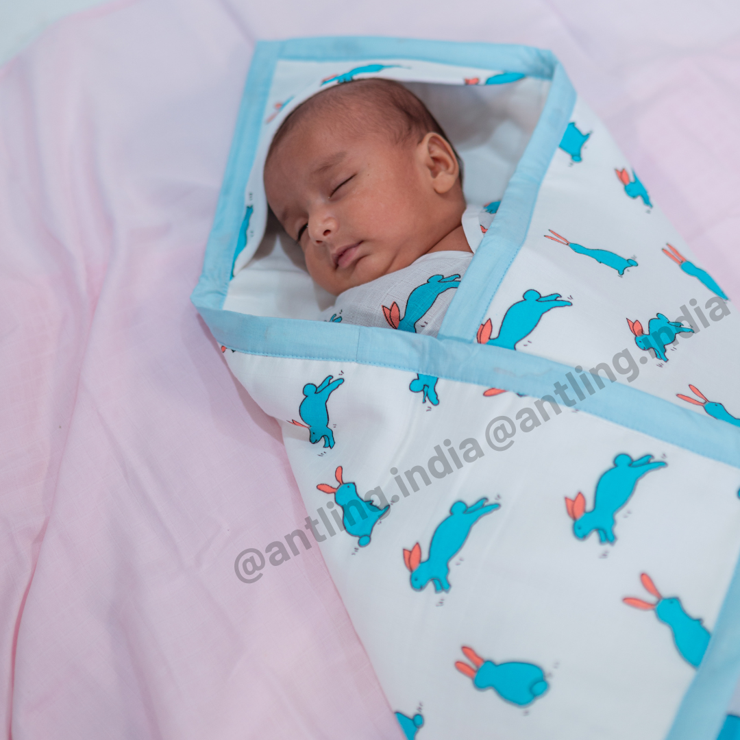 8 Layers Muslin Receiving Blanket - Hunny Bunny