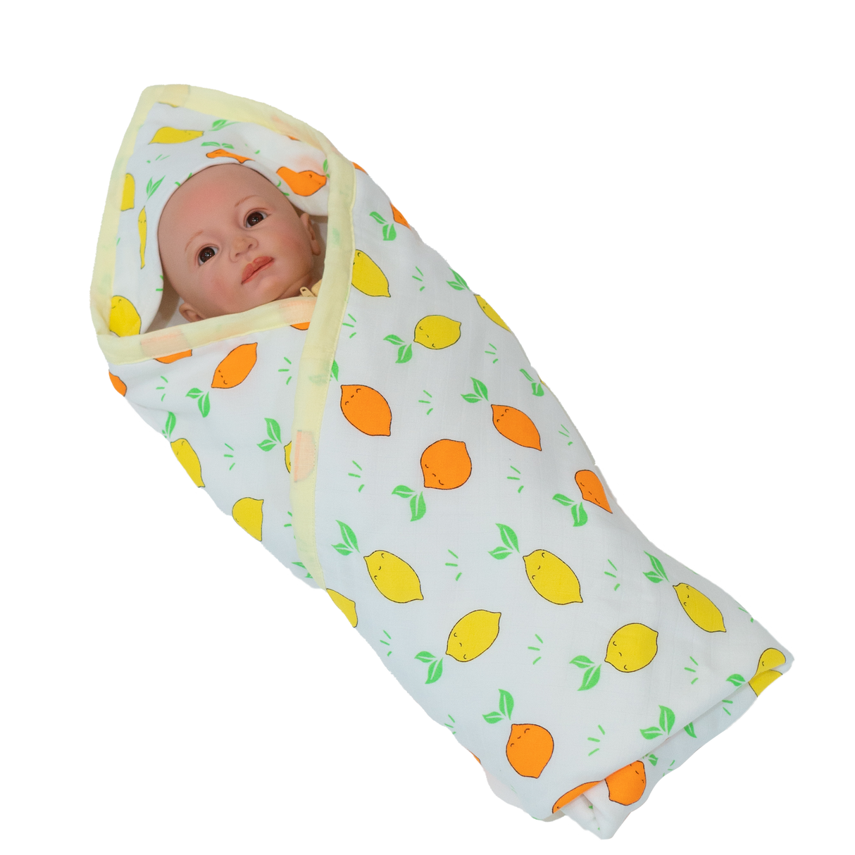 8 Layers Muslin Receiving Blanket - Simply Citrus