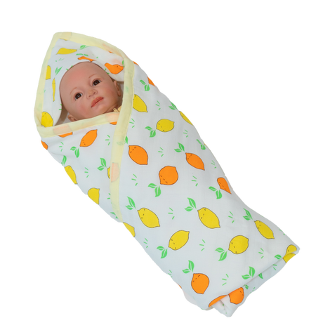 8 Layers Muslin Receiving Blanket - Simply Citrus