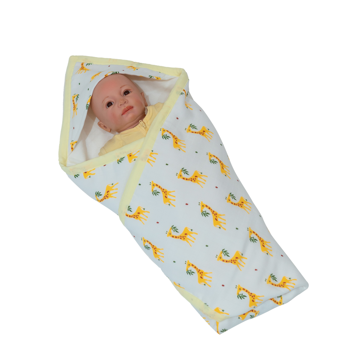 8 Layers Muslin Receiving Blanket -Yellow Giffy