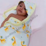 8 Layers Muslin Receiving Blanket -Yellow Giffy