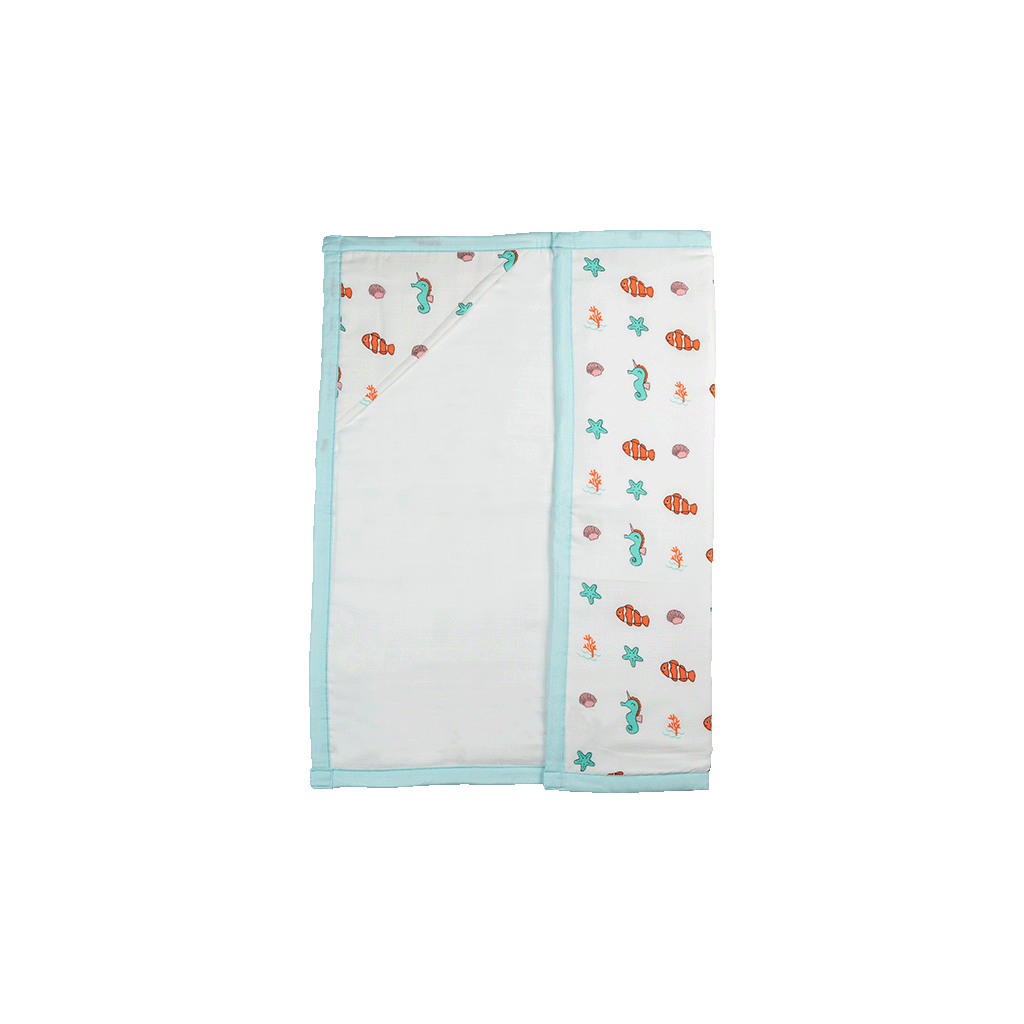 8 Layers Muslin Receiving Blanket - Sea World