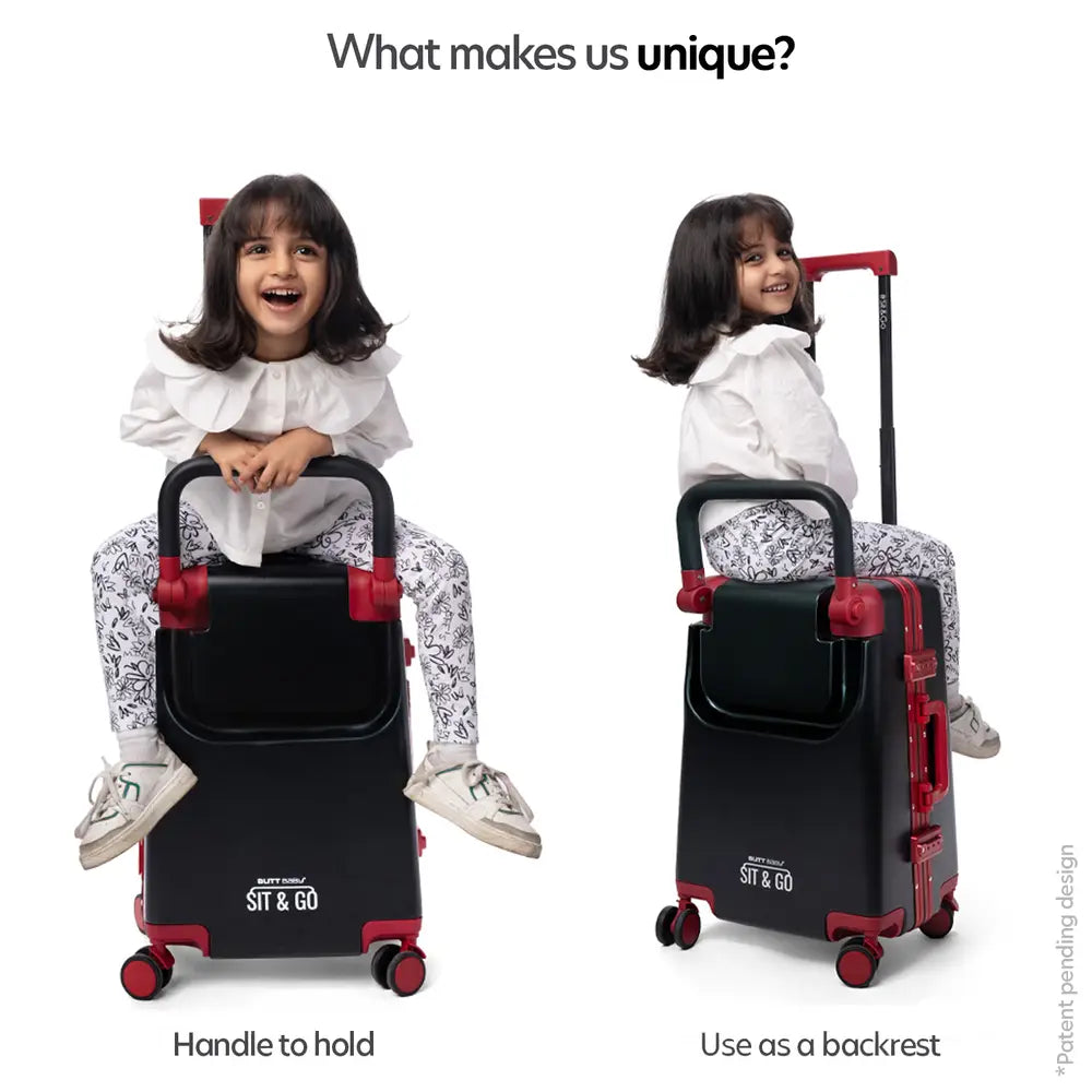 Kids Ride On Suitcase Intense Black