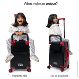 Kids Ride On Suitcase Intense Black