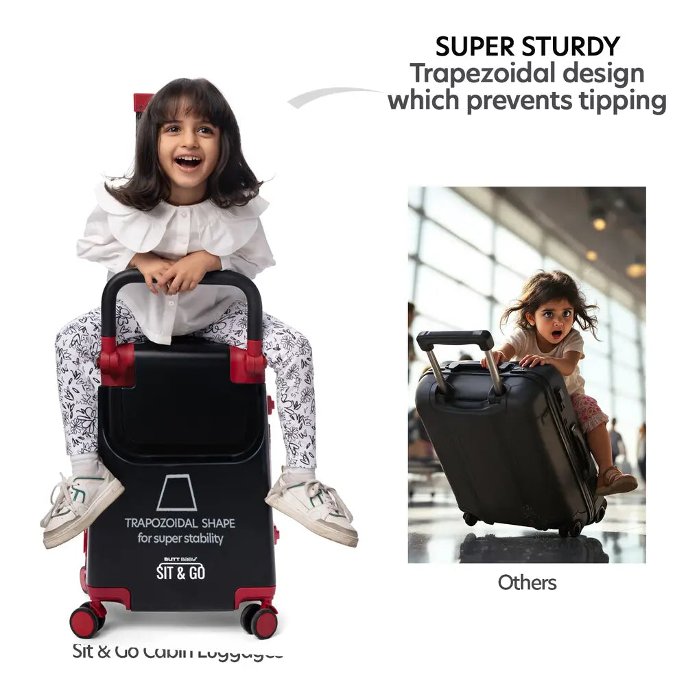 Kids Ride On Suitcase Intense Black