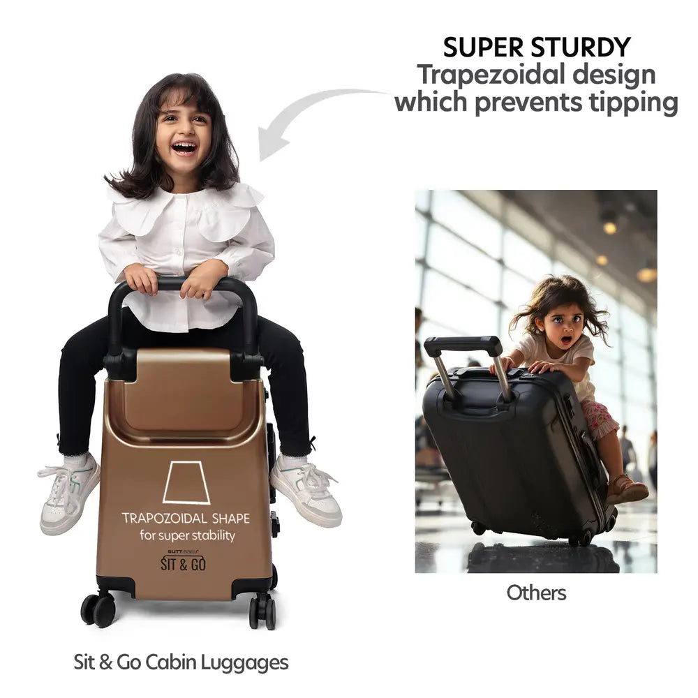 Kids Ride-On Suitcase Rustic Bronze