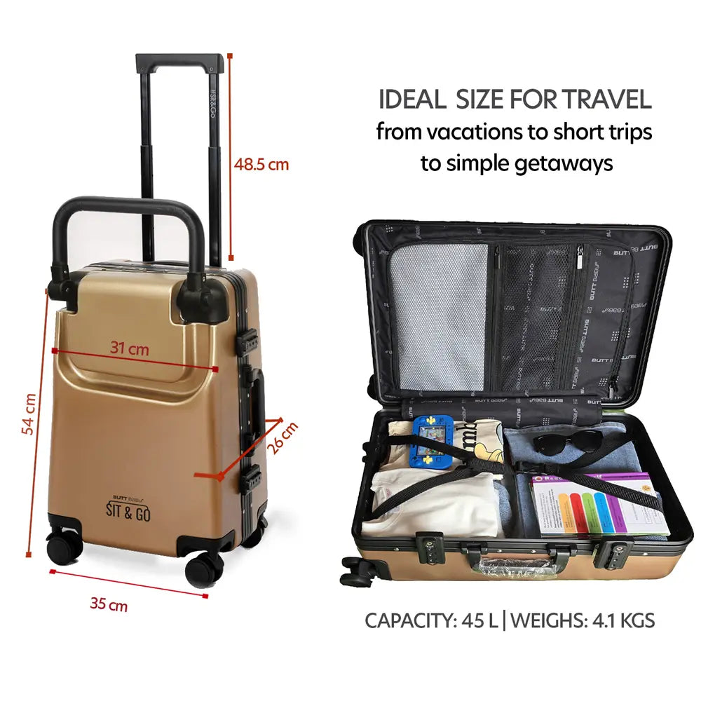 Kids Ride-On Suitcase Rustic Bronze