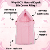 SoftNest - Premium Muslin Baby Nest cum Bed Set - Pink