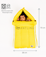 SoftNest - Premium Muslin Baby Nest cum Bed Set - Yellow