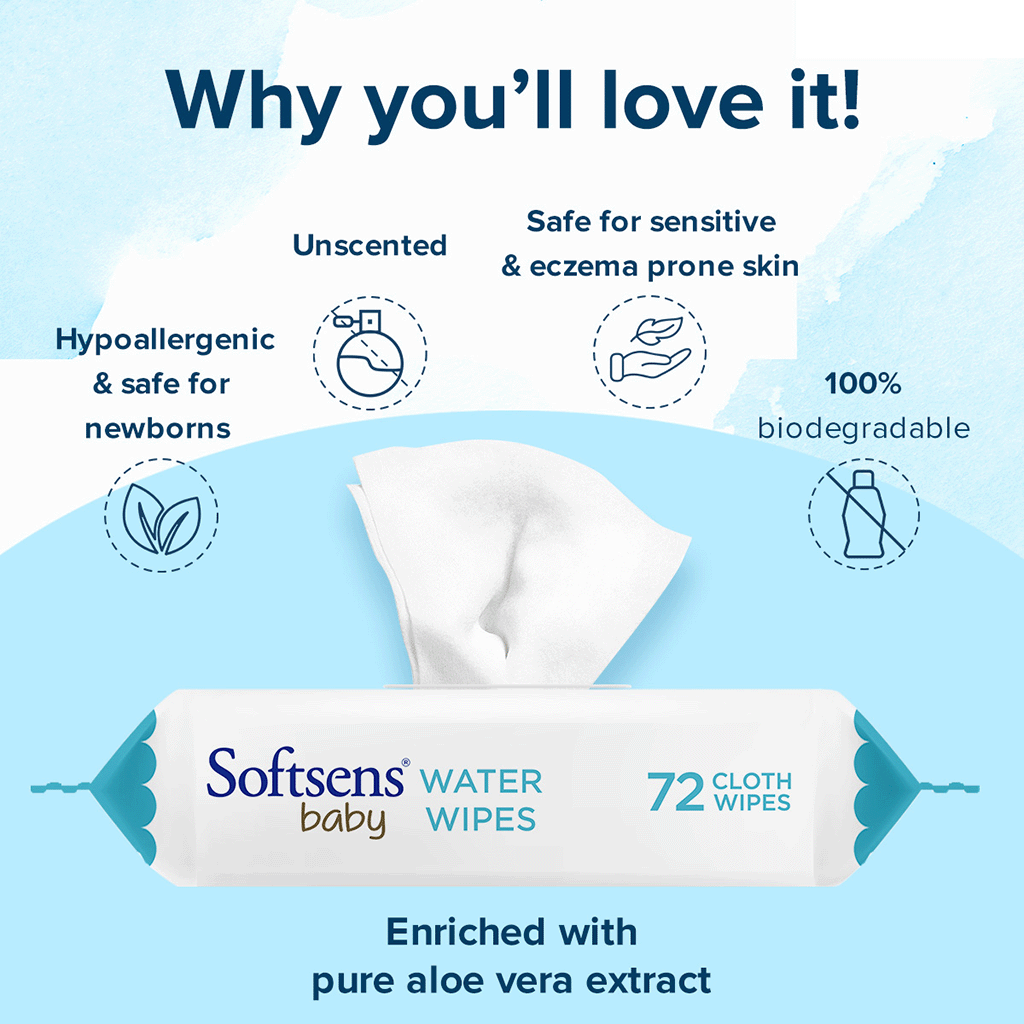 softsens water wipes