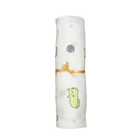 Muslin Swaddle - Cute Kitty