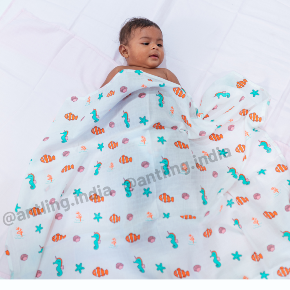 Muslin Swaddle - Sea World