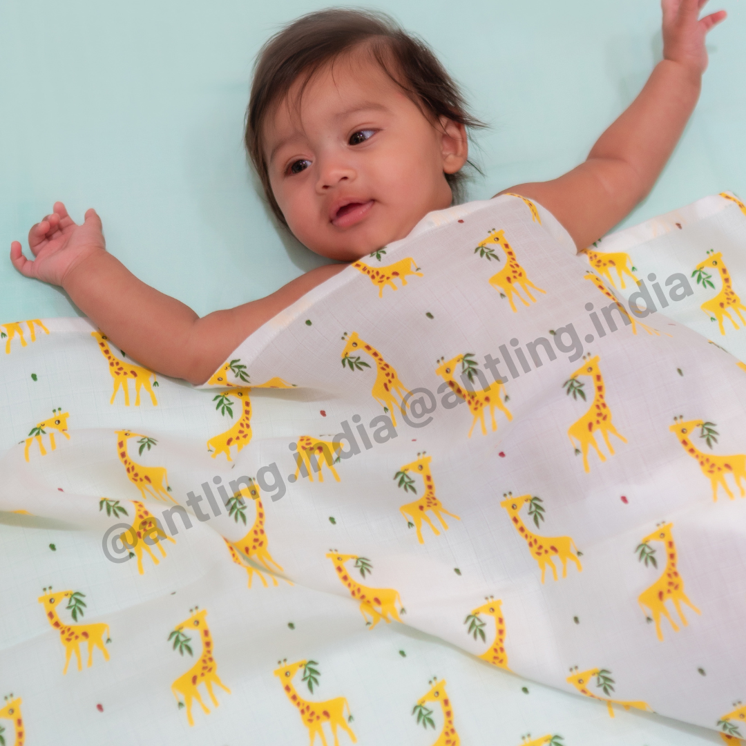 Muslin Swaddle - Yellow Giffy