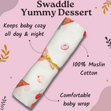Premium Muslin Swaddle - Yummy Dessert